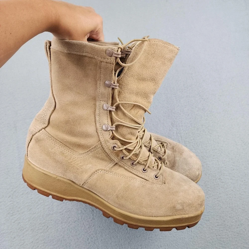Belleville 775ST Boots Mens Size 11R Beige Suede Gore-Tex Steel Toe Combat USA